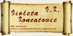 Violeta Končatović vizit kartica